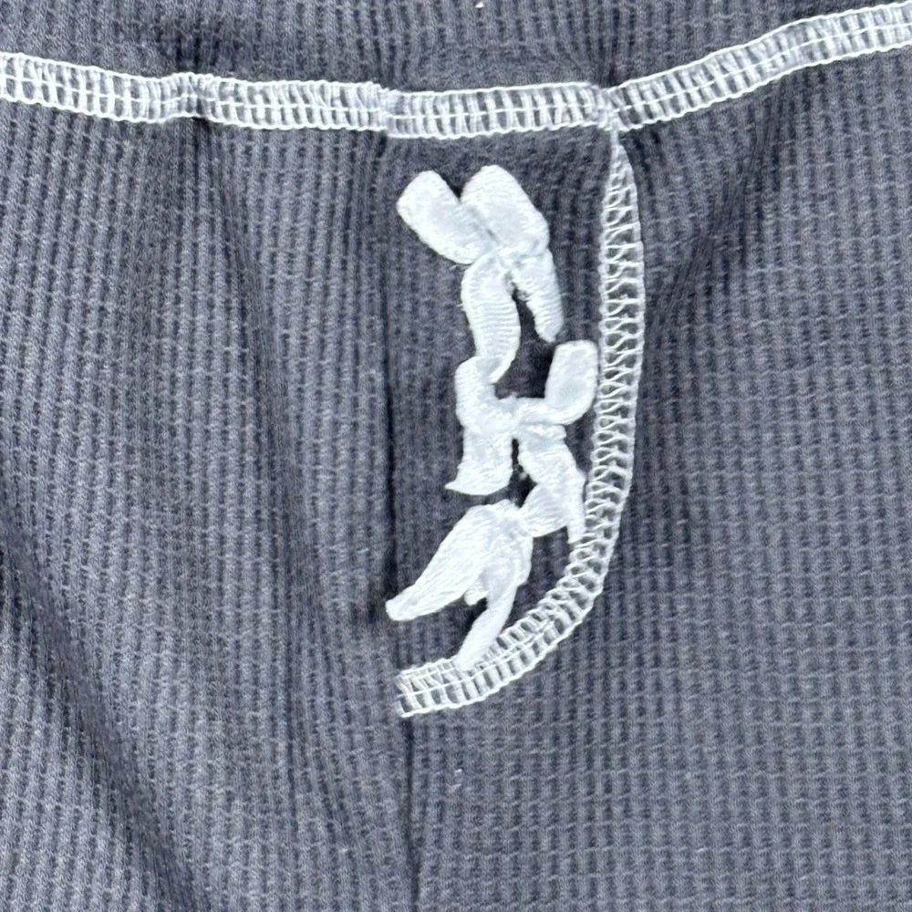 Justify Sleepwear Womens Small Charcoal Gray Waffle Knit Pajama Shorts  (READ)‎